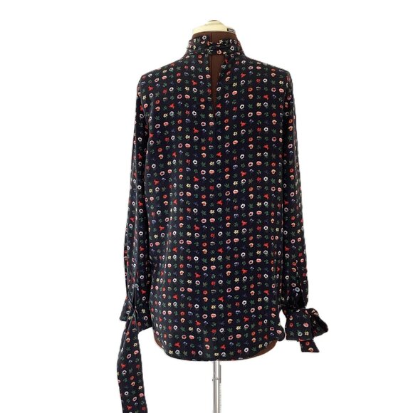 Equipment Colourful Floral Print Silk Blouse - Picture 7 of 7